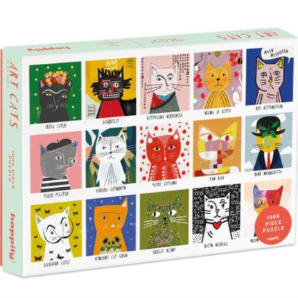 Art Cats by Nia Gould  1000 Piece Happily Puzzle