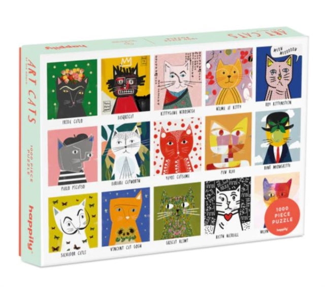 Art Cats by Nia Gould  1000 Piece Happily Puzzle