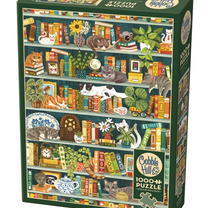 Purrfect Bookshelf 1000 Piece Puzzle