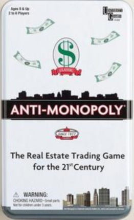 University Games Anti Monopoly Travel Tin 1487