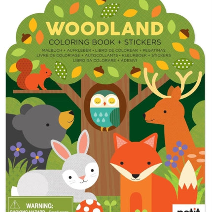 Woodland Coloring Book  Stickers