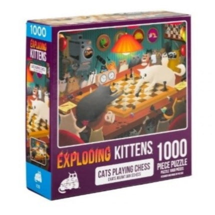 Exploding Kittens Puzzle Cats Playing Chess