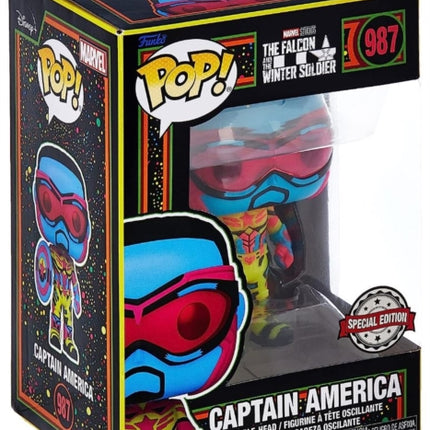 Funko Pop Marvel  Black Light Captain America