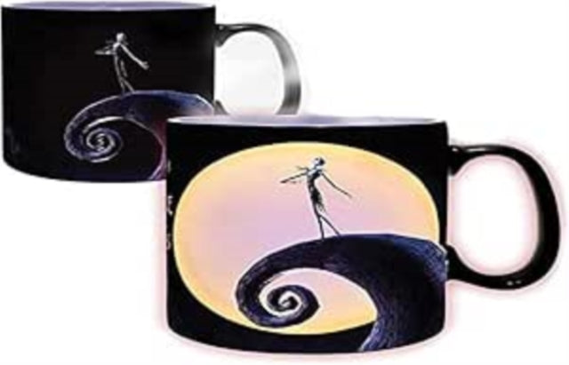 ABYstyle  Disney  Mr Jacks Strange Christmas  Colour Changing Mug with Heat  460ml  Jack and Moon
