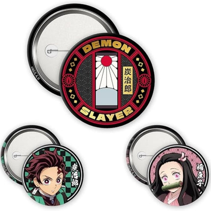 Demon Slayer Tanjiro  Nezuko 3 Badge Pack