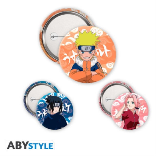 Naruto Sasuke  Sakura 3 Badge Pack