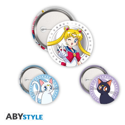 Sailor Moon Luna  Artemis 3 Badge Pack