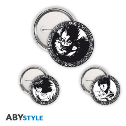 Death Note Light L  Ryuk 3 Badge Pack