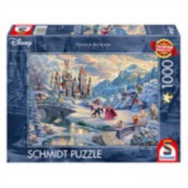 Disney Dreams Collection  Beauty and the Beasts Winter Enchantment by Thomas Kinkade 1000 Piece Schmidt Puzzle