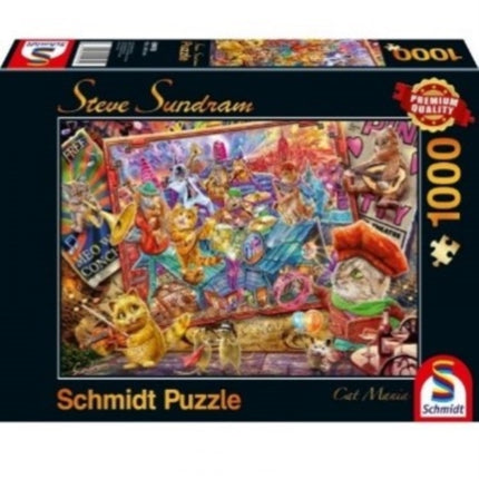 Cat Mania by Steve Sundram  1000 Piece Schmidt Puzzle