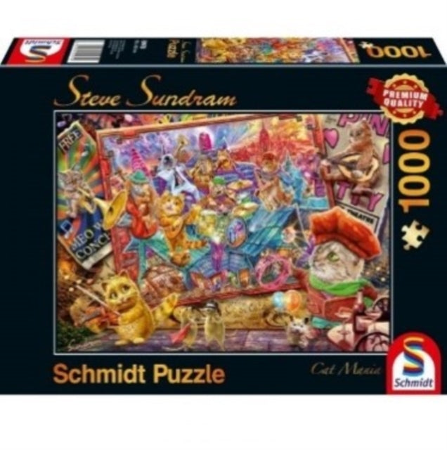 Cat Mania by Steve Sundram  1000 Piece Schmidt Puzzle