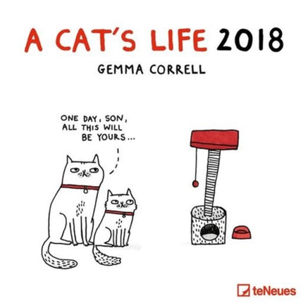 2018 A Cats Life Calendar  teNeues Grid Calendar