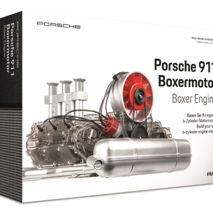 FRANZIS 67224  Porsche 911 Boxermotor. 290TeileBausatz transparentes Funktionsmodell bewegliche Kurbelwelle Kolben und Ventile inkl. reich bibldertem Handbuch