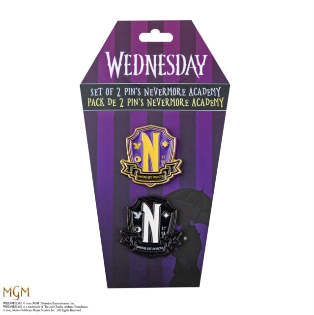 Wednesday Set Of 2 Pin BadgeNevermore Academy