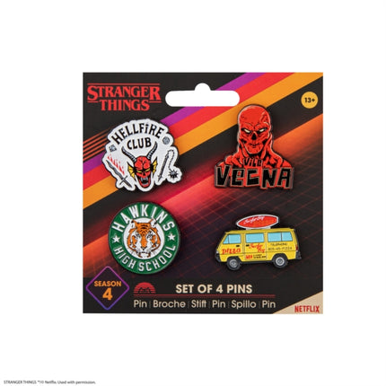 Pin set of 4  Stranger Things Season 4