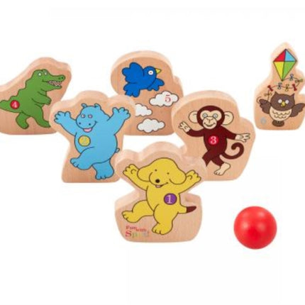 Rainbow Designs Spot the Dog Wooden Bowling Set