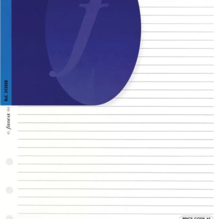 Filofax A5 Ruled Notepaper  White