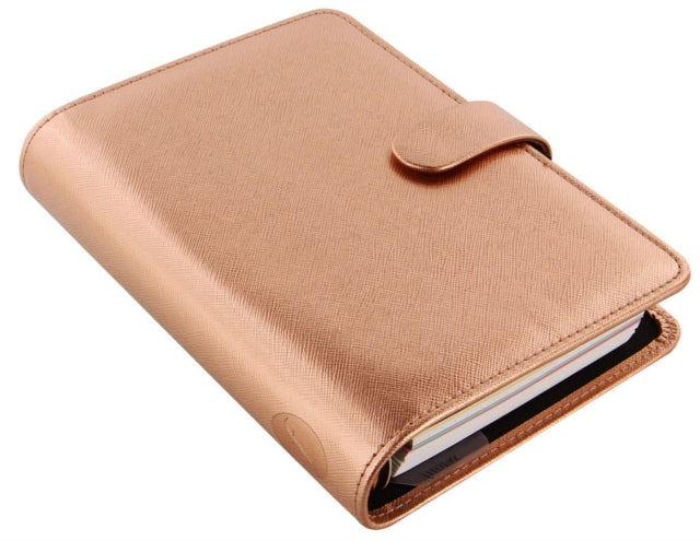 Filofax Personal Saffiano rose gold organiser