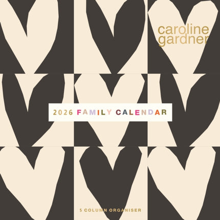 Caroline Gardner Hearts Planner Wall Cal