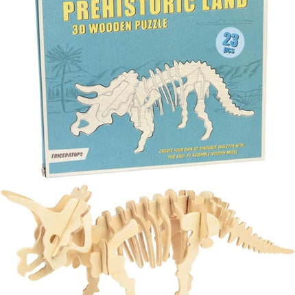 3D wooden puzzle  Triceratops