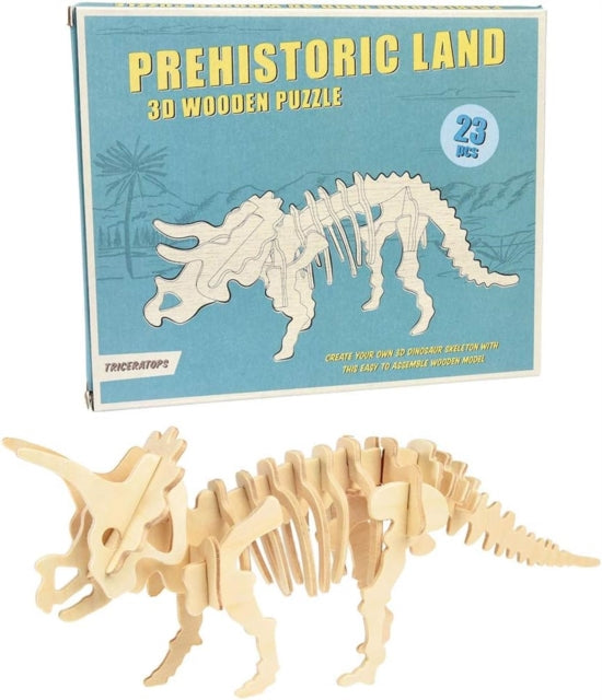 3D wooden puzzle  Triceratops