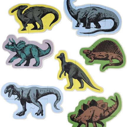 Set of 7 dinosaur puzzles  Prehistoric Land