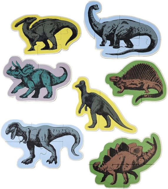 Set of 7 dinosaur puzzles  Prehistoric Land