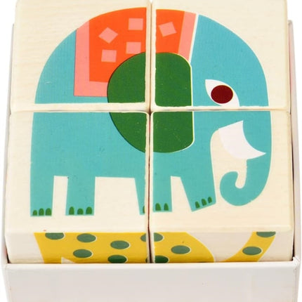 Wooden puzzle cubes  Wild Wonders