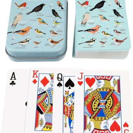 Playing cards in a tin  Garden Birds