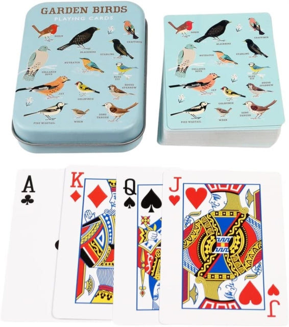 Playing cards in a tin  Garden Birds