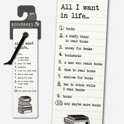 Literary Collection Bookmark All I Want in