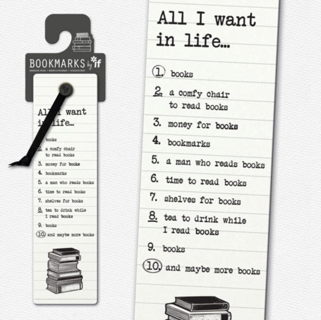 Literary Collection Bookmark All I Want in