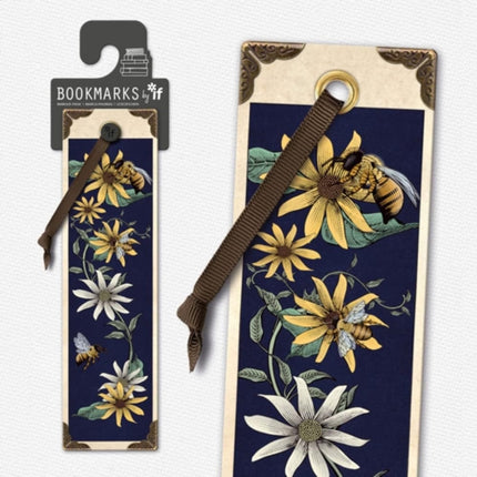 Vintage Collection Bookmark Bees  Flowers