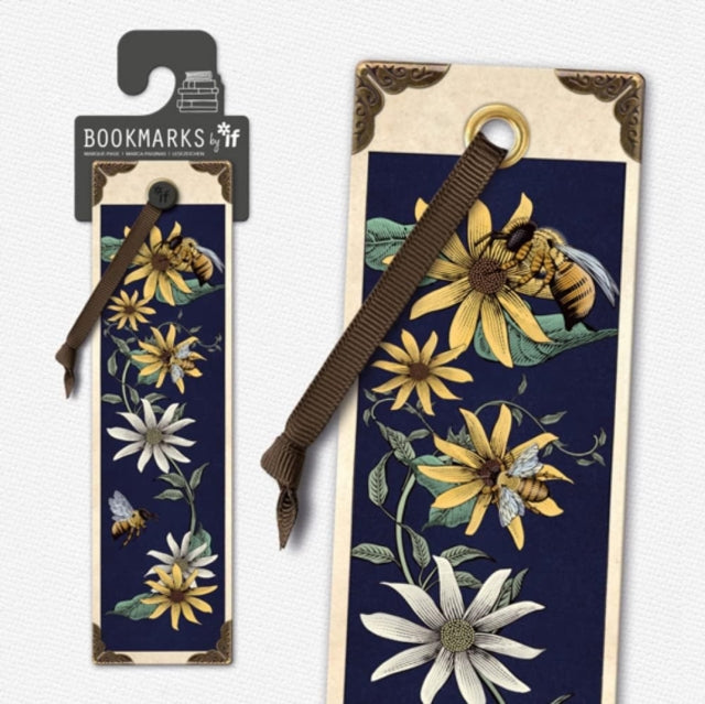 Vintage Collection Bookmark Bees  Flowers
