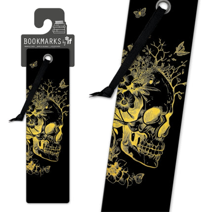 Quirky Bookmarks  Gold Skull