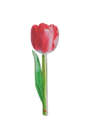 Flower Bookmarks  Painted Pink Tulip