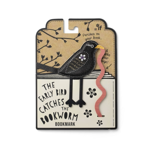 Early Bird Catches the Bookworm Bookmark  Blackbird