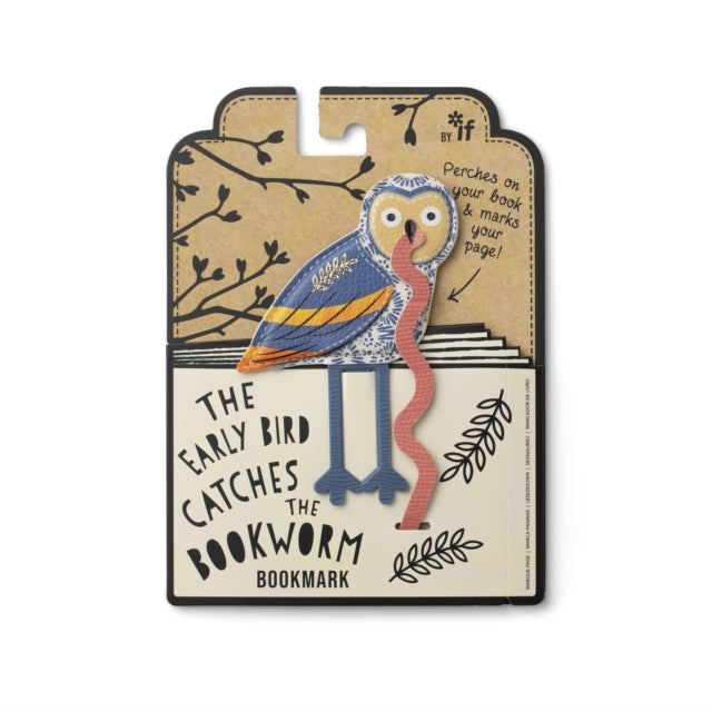 Early Bird Catches the Bookworm Bookmark  Owl