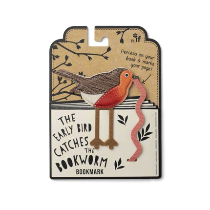 Early Bird Catches the Bookworm Bookmark  Robin