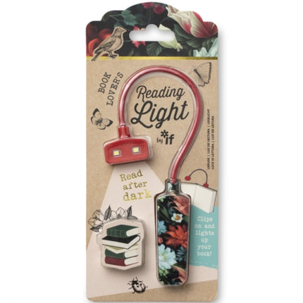 Book Lovers Reading Light  Dark Floral