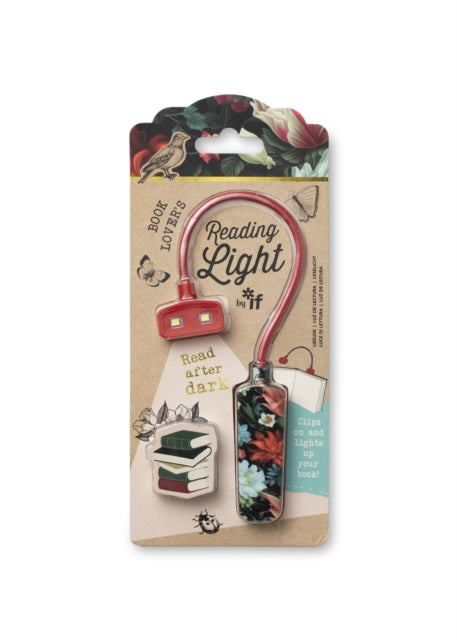 Book Lovers Reading Light  Dark Floral