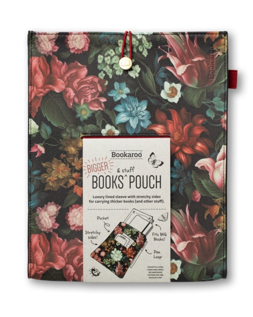 Bookaroo Books  Stuff Pouch  Dark Floral