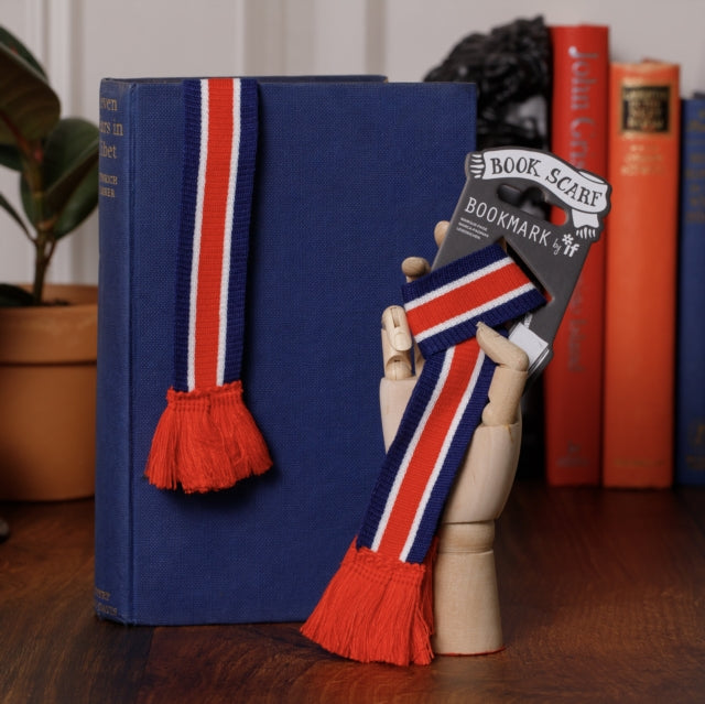 Book Scarf Bookmark  Red White  Blue