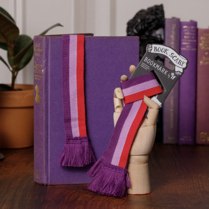 Book Scarf Bookmark  Pink  Purple