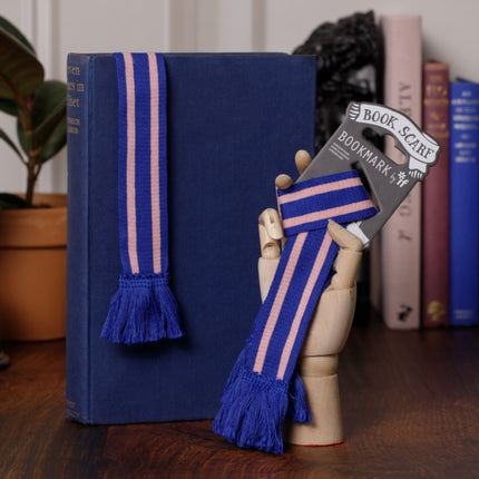 Book Scarf Bookmark  Blue  Pink