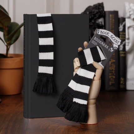 Book Scarf Bookmark  Black  White