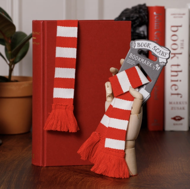 Book Scarf Bookmark  Red  White