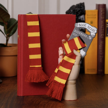 Book Scarf Bookmark  Burgundy  Yellow