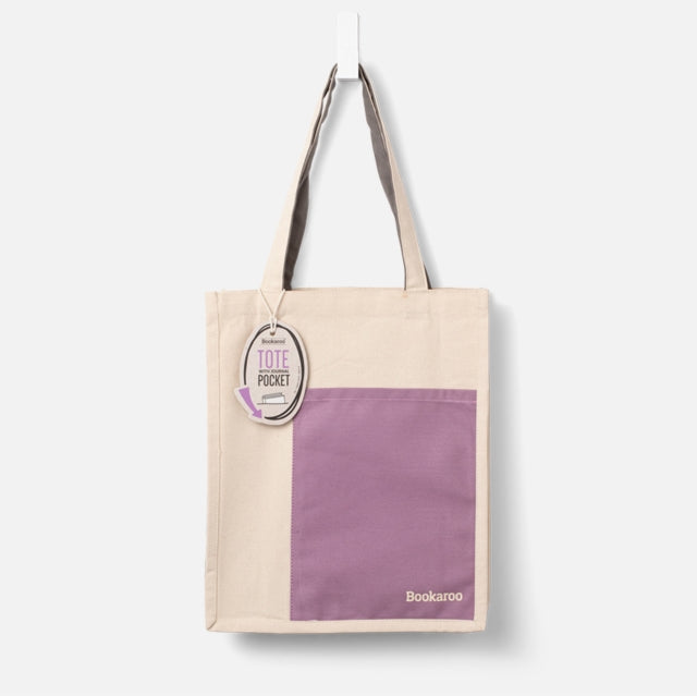 Bookaroo Tote Bag  Aubergine  Cream