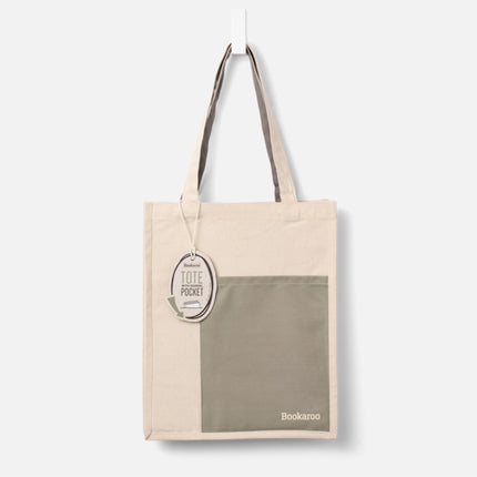 Bookaroo Tote Bag  Fern  Cream